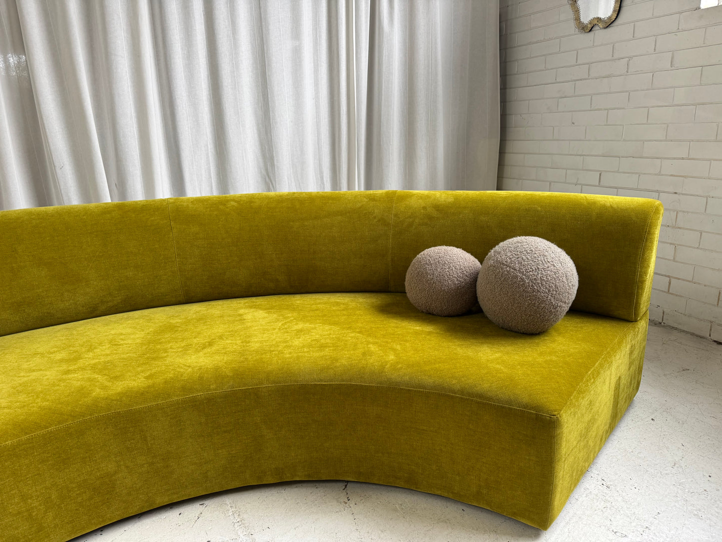 Bespoke Curved Sofa - Chatruese Velvet