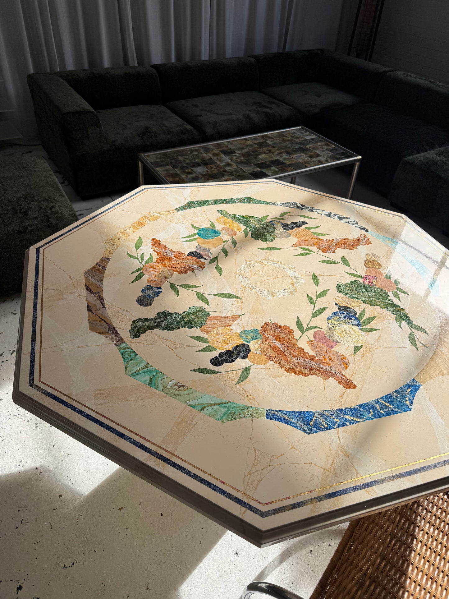 Vintage Patterned Dining Table