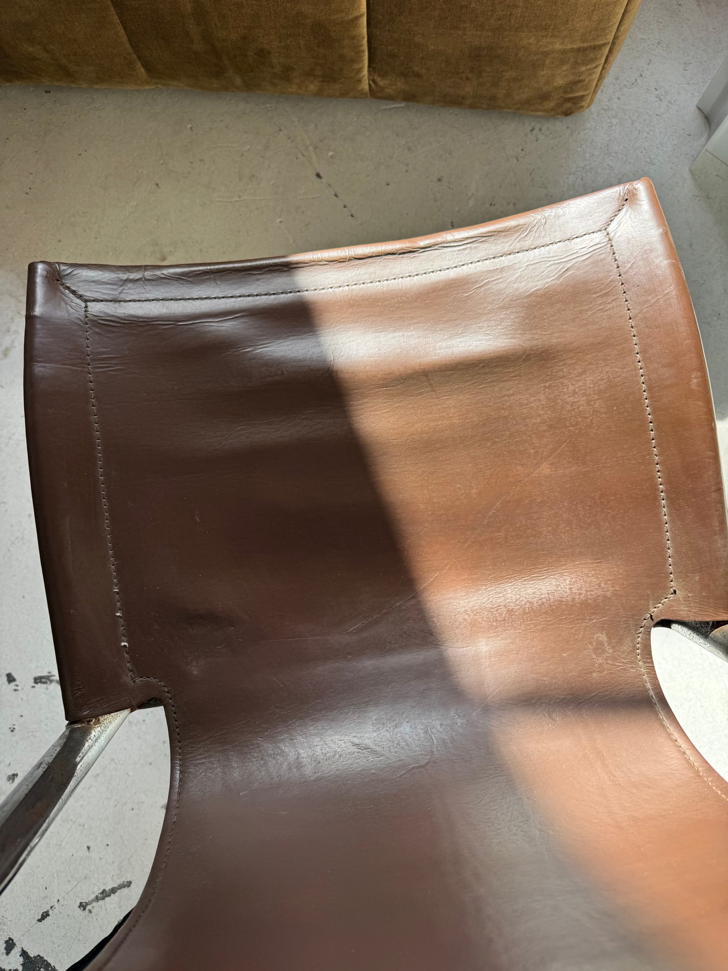 W.D Wallace Leather Chairs - set of four