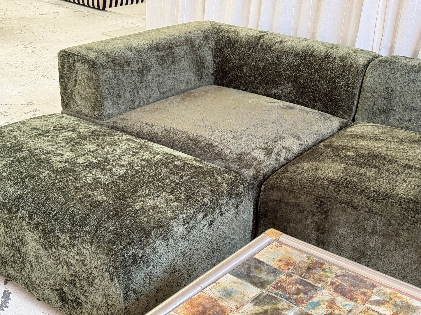Bespoke Forest Green Modular Sofa
