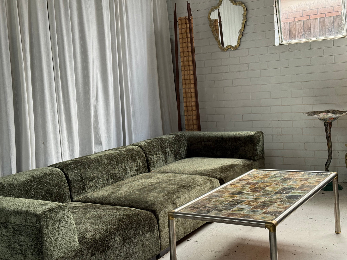 Bespoke Forest Green Modular Sofa