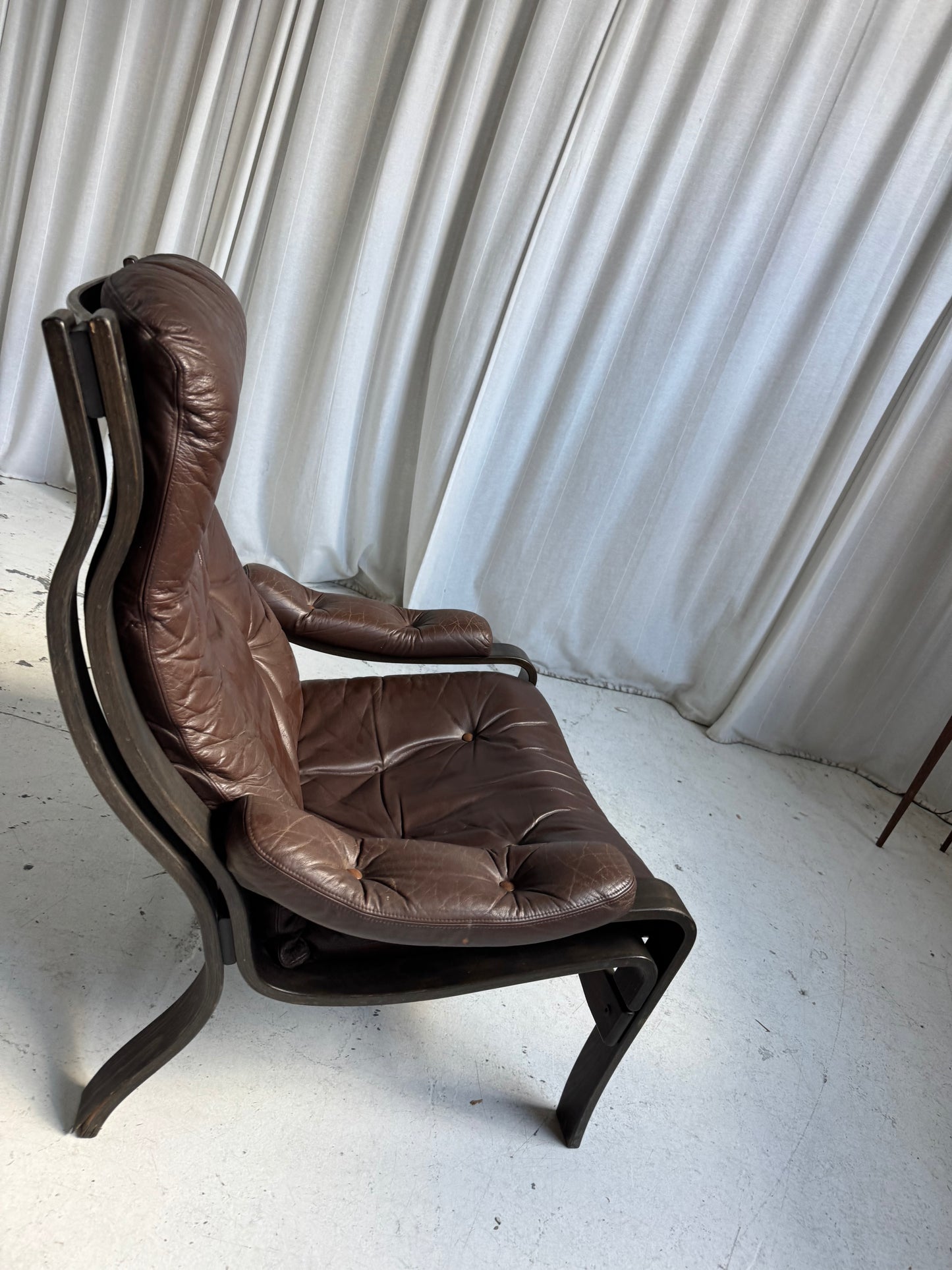 Vintage Ikea Vidja Leather Chair