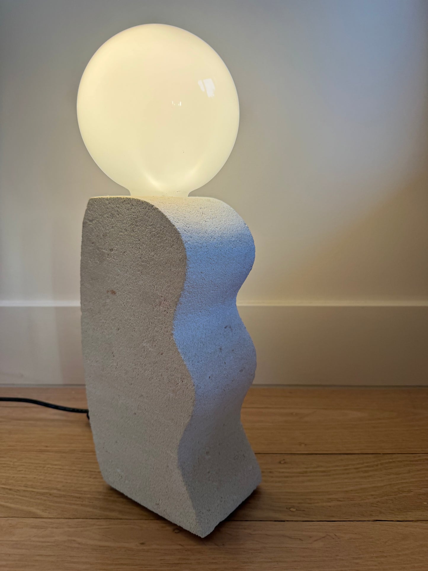 Hand Crafted Limestone Lamp