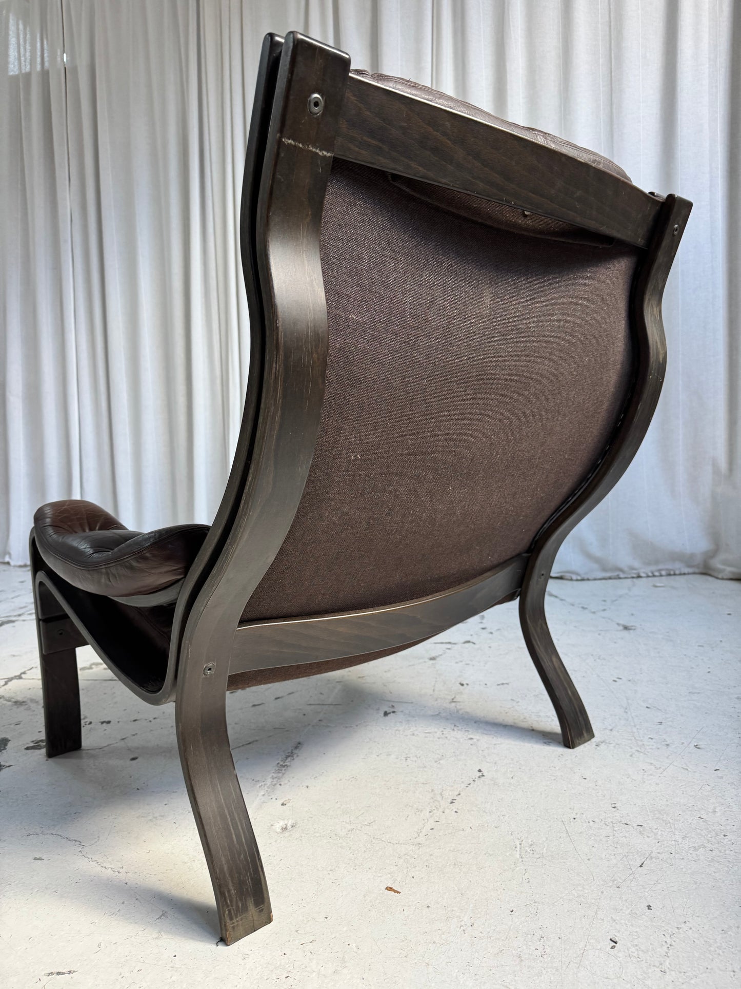 Vintage Ikea Vidja Leather Chair