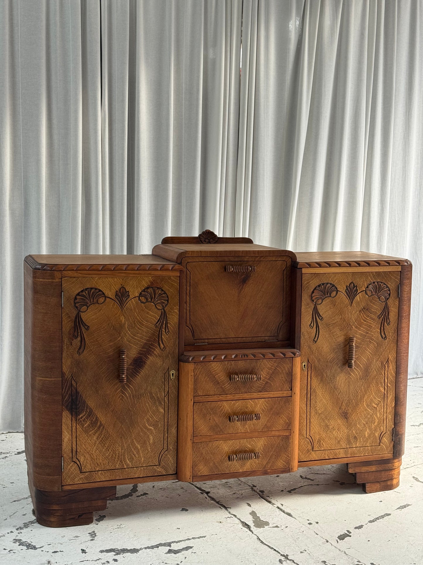 Restored Art Nouveau Antique Cabinet