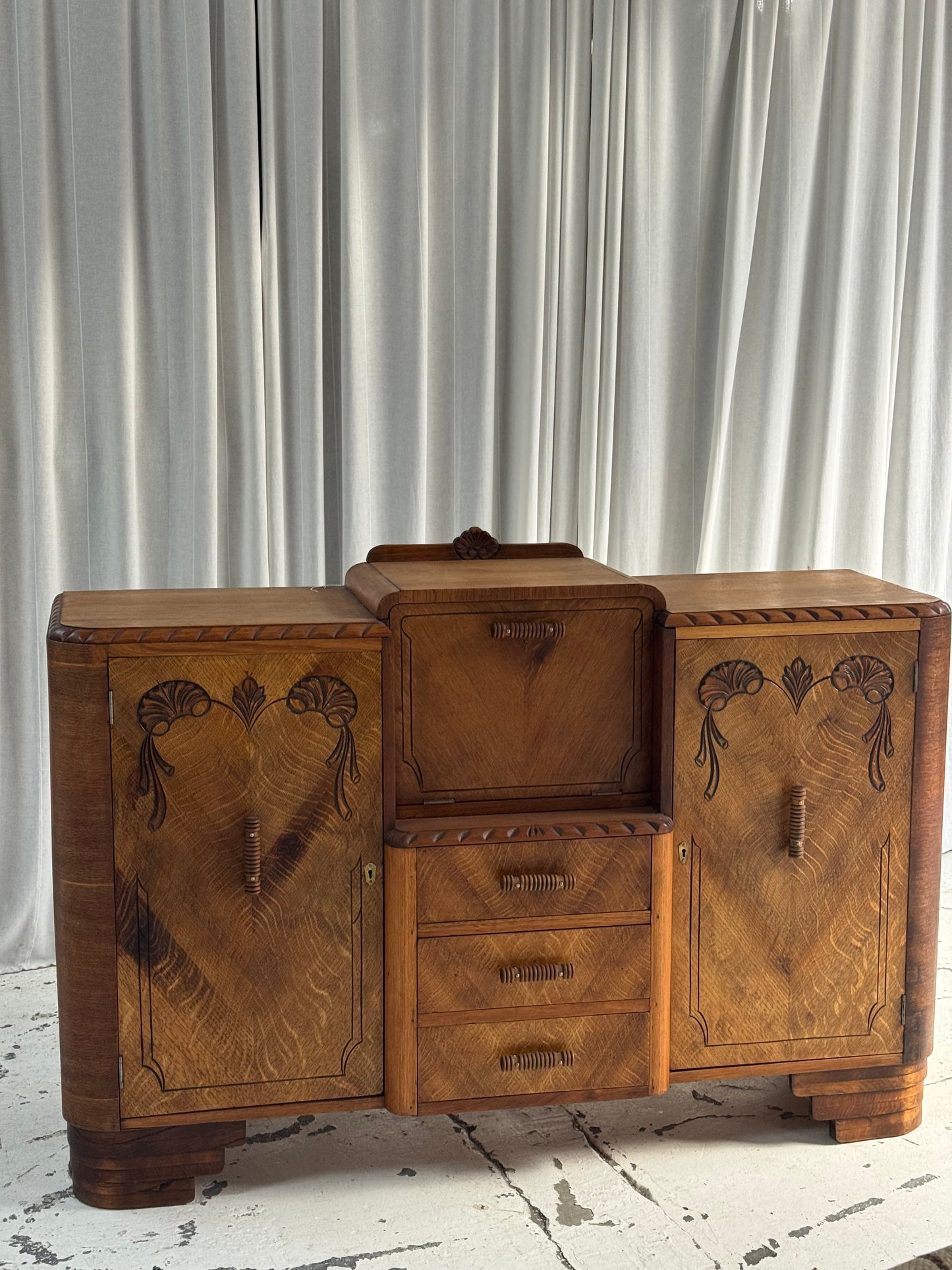 Restored Art Nouveau Antique Cabinet