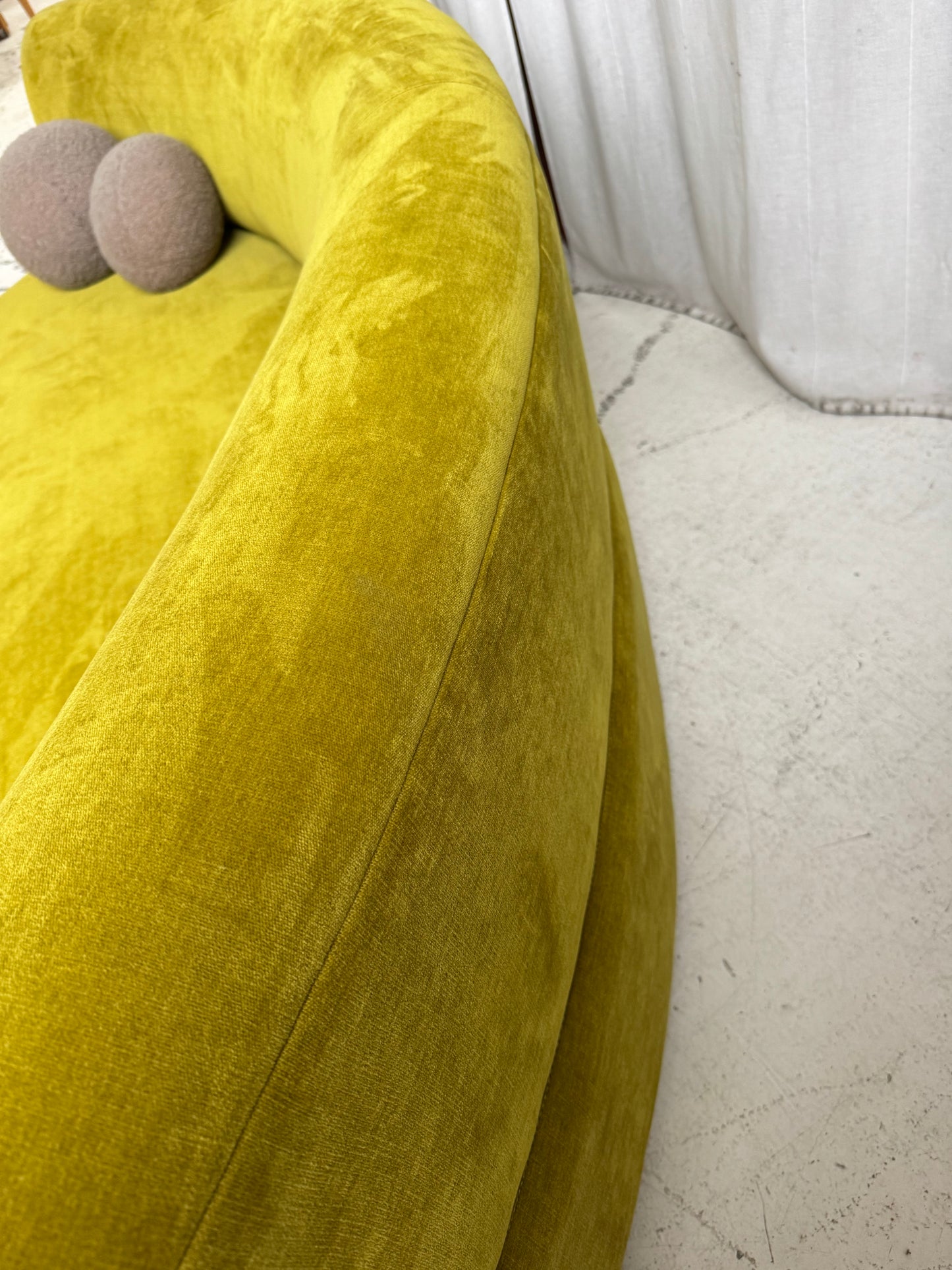 Bespoke Curved Sofa - Chatruese Velvet