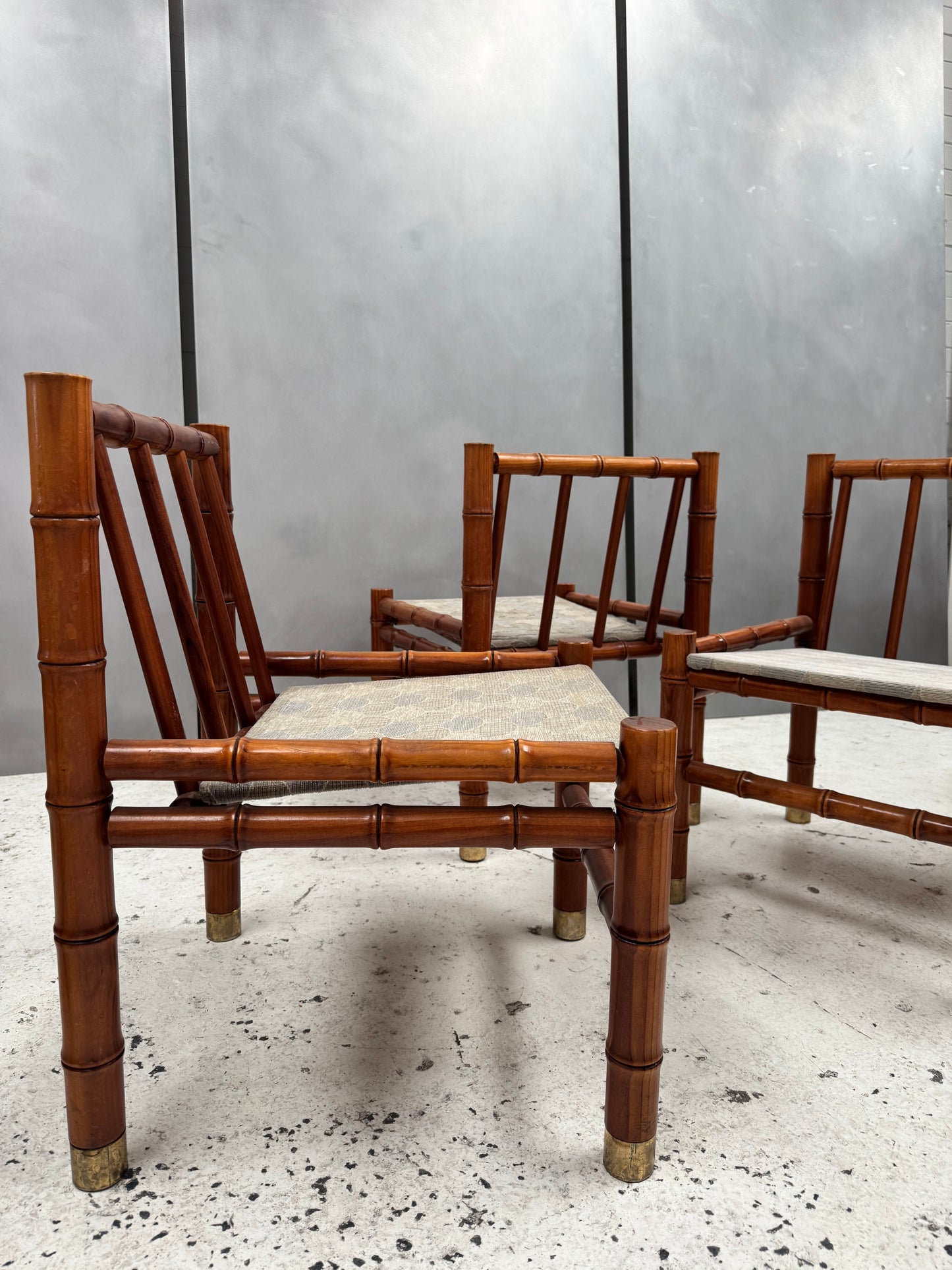 Vintage Bamboo Chairs - Set of 4