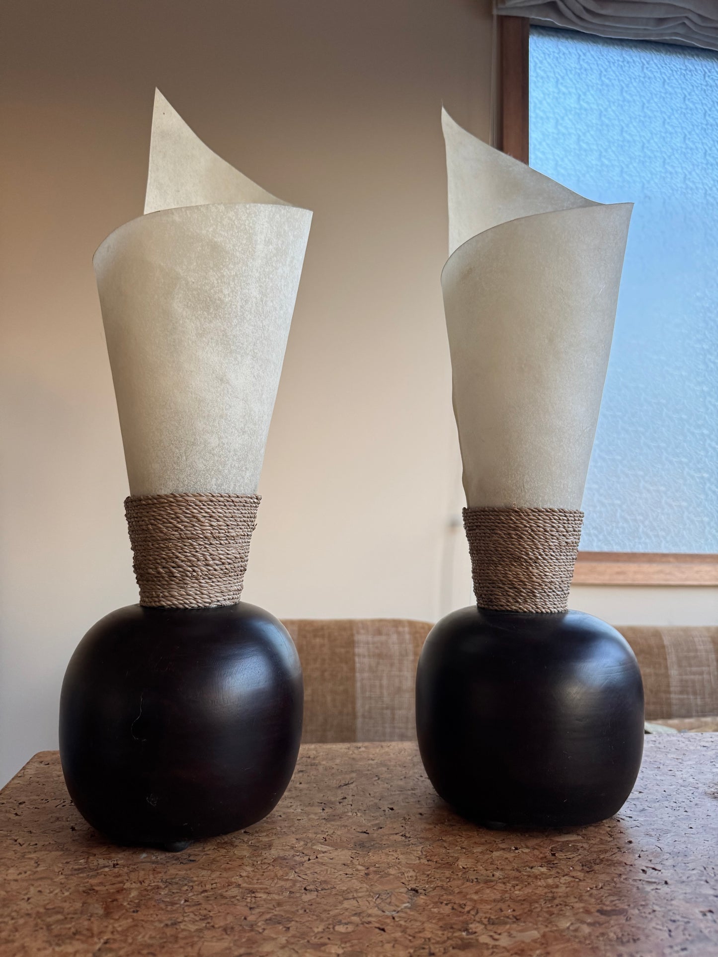 Waxed Swirl Vintage Lamp