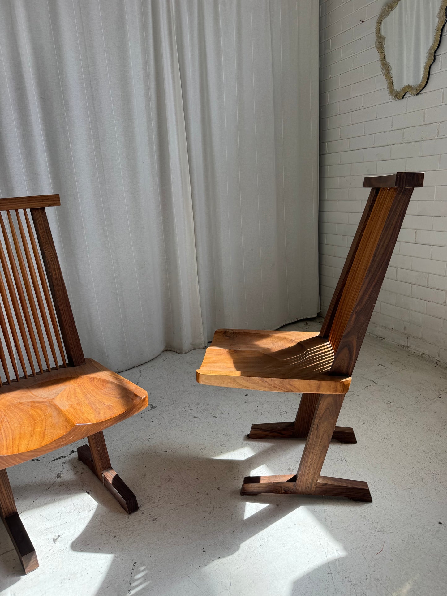 Handmade Wooden ‘Conoid’ Chairs