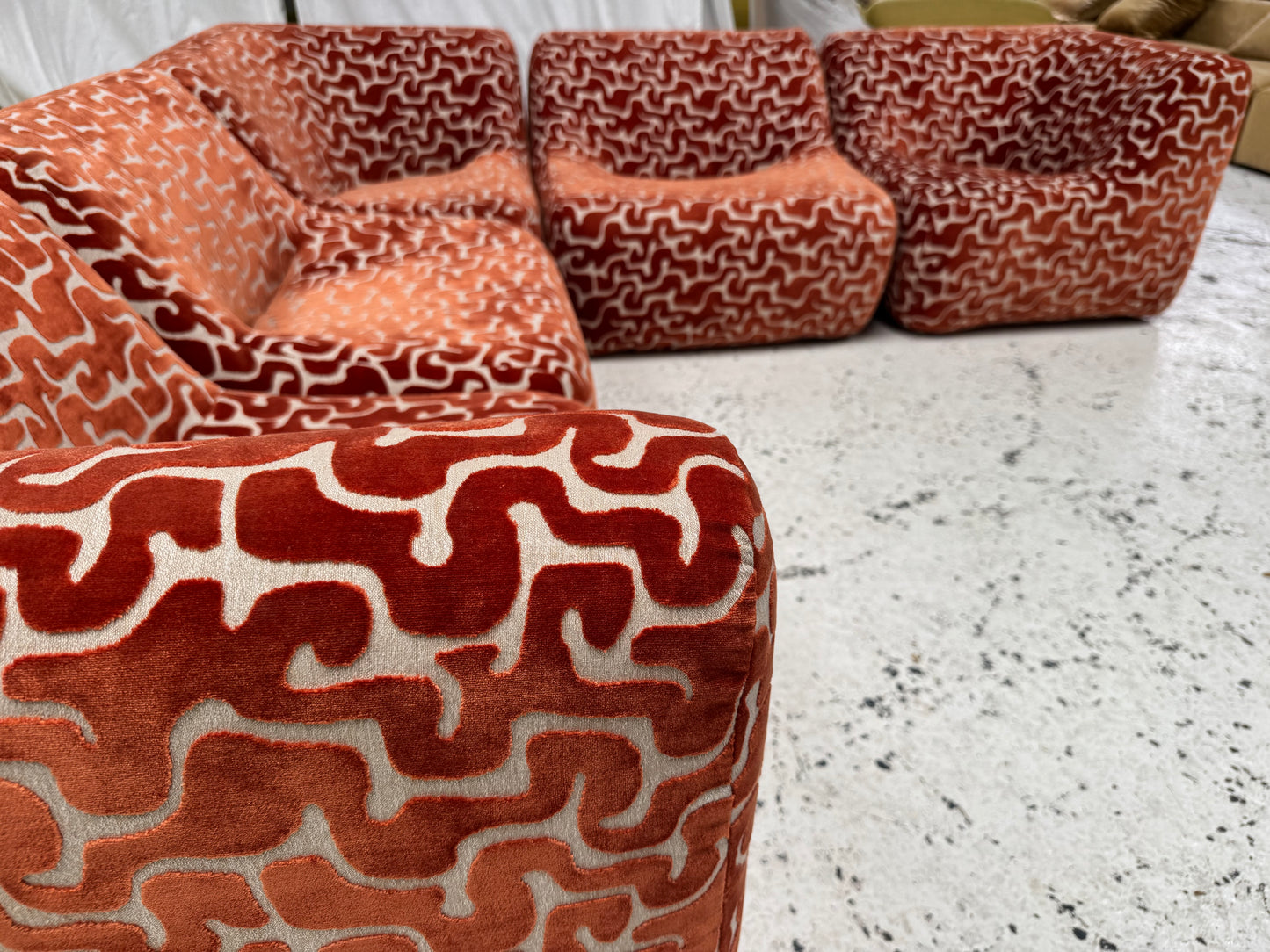 Large Featherston Numero Vintage Modular Sofa Set - Custom Reupholstered