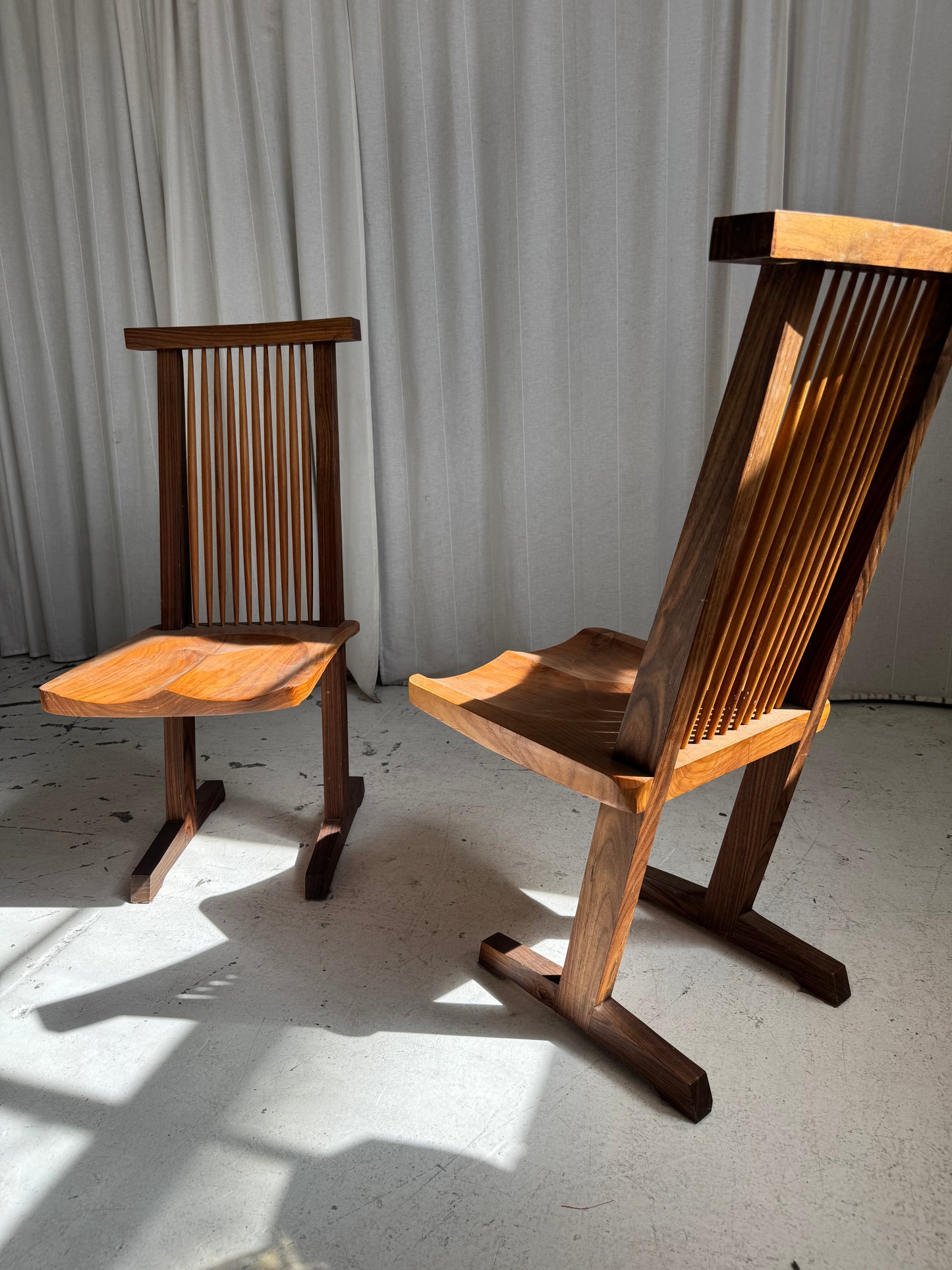 Handmade Wooden ‘Conoid’ Chairs