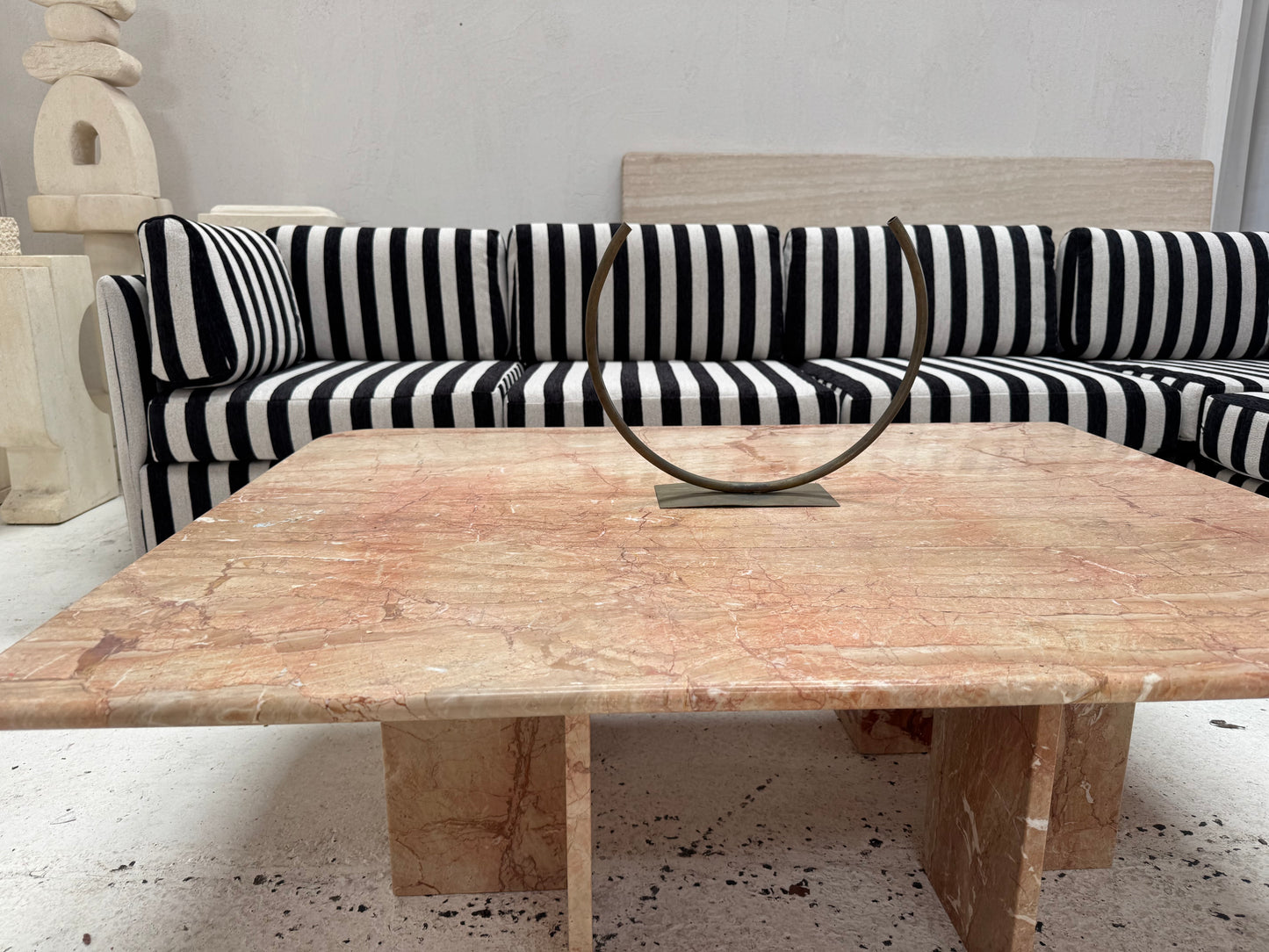 Vintage Jumbo Stripe Modular Sofa - Freshly Reupholstered