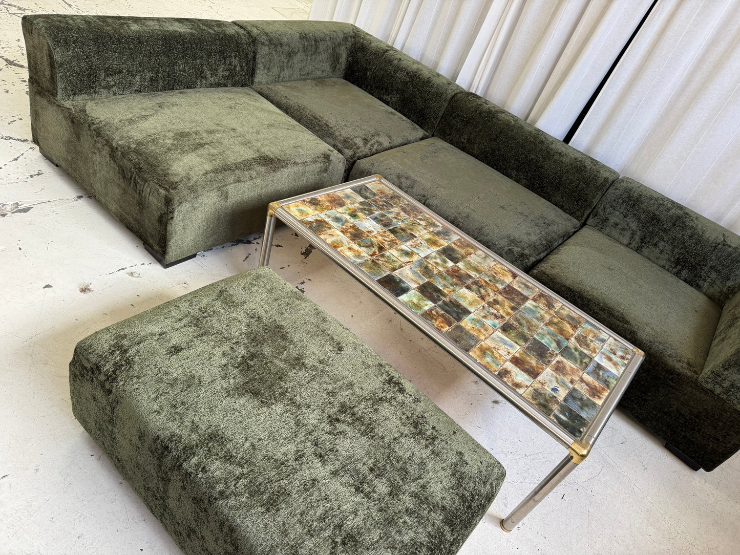 Bespoke Forest Green Modular Sofa