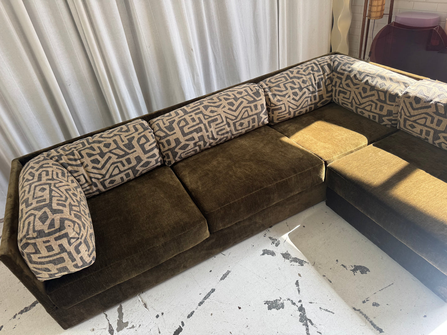 Restored Fler Modular Sofa Set - Bark Velvet