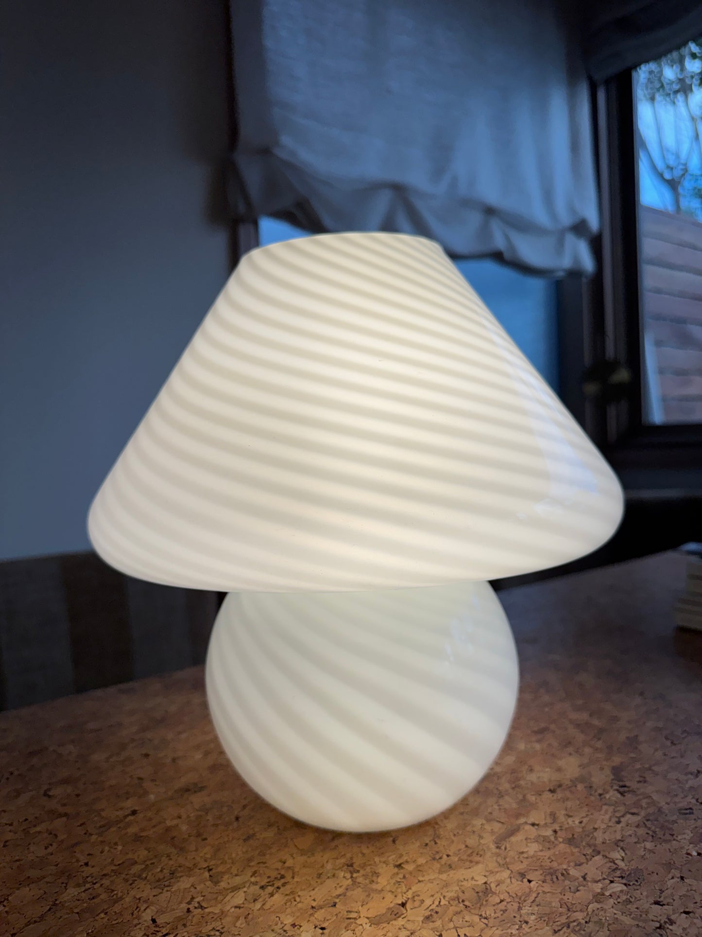 Large Vintage Murano Mushroom Lamp