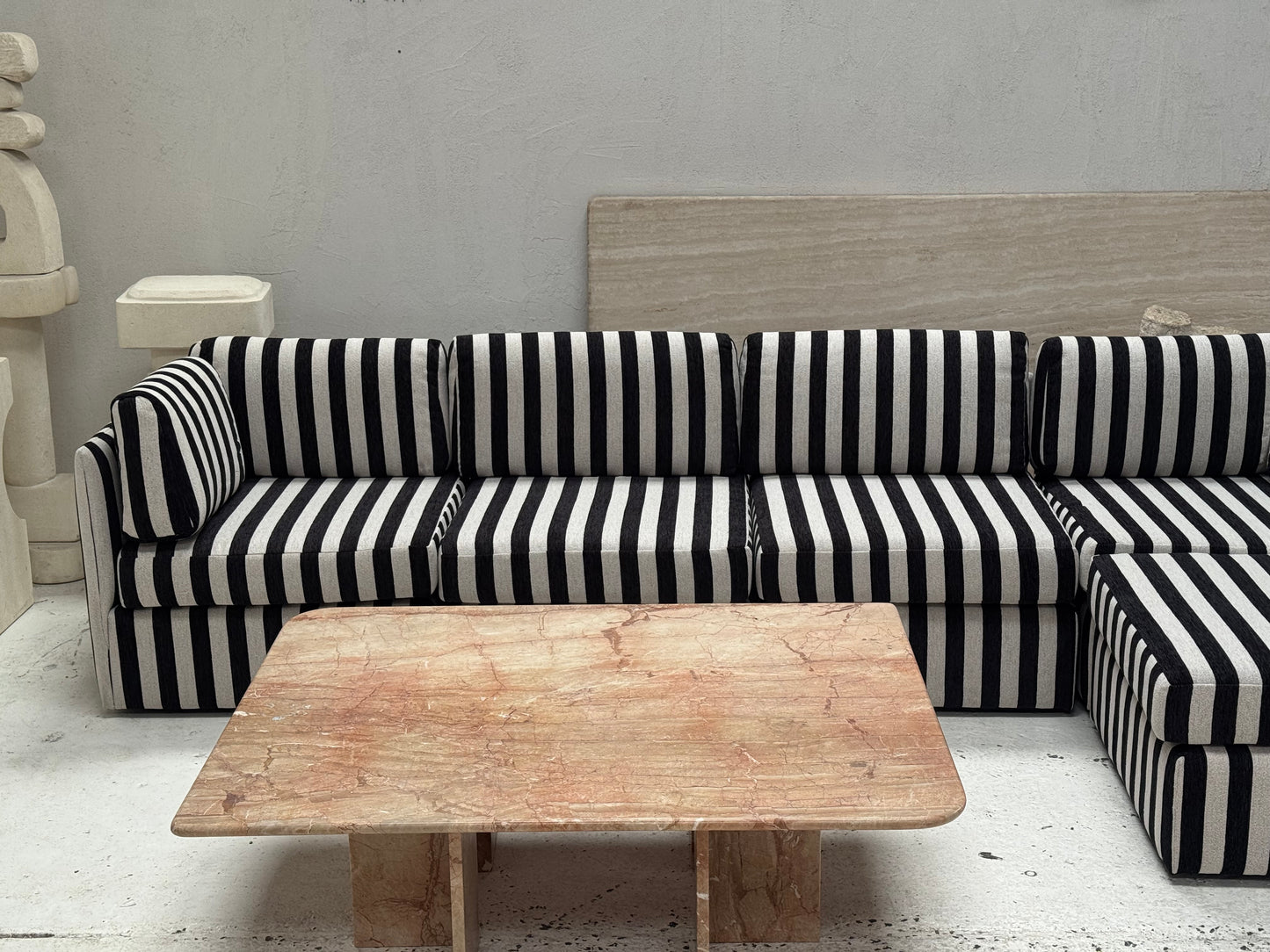 Vintage Jumbo Stripe Modular Sofa - Freshly Reupholstered