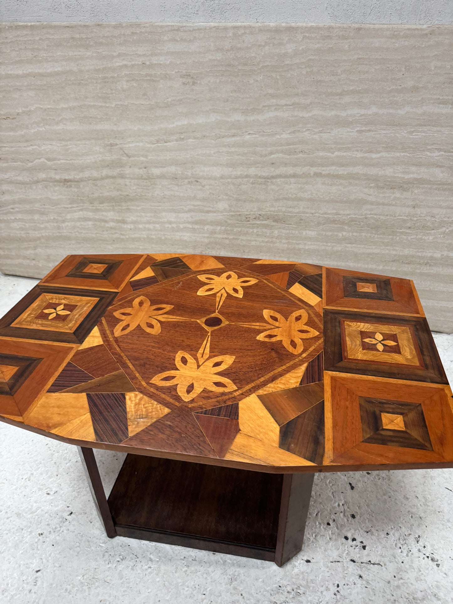 Parquetry / Marquetry Wooden Coffee Table