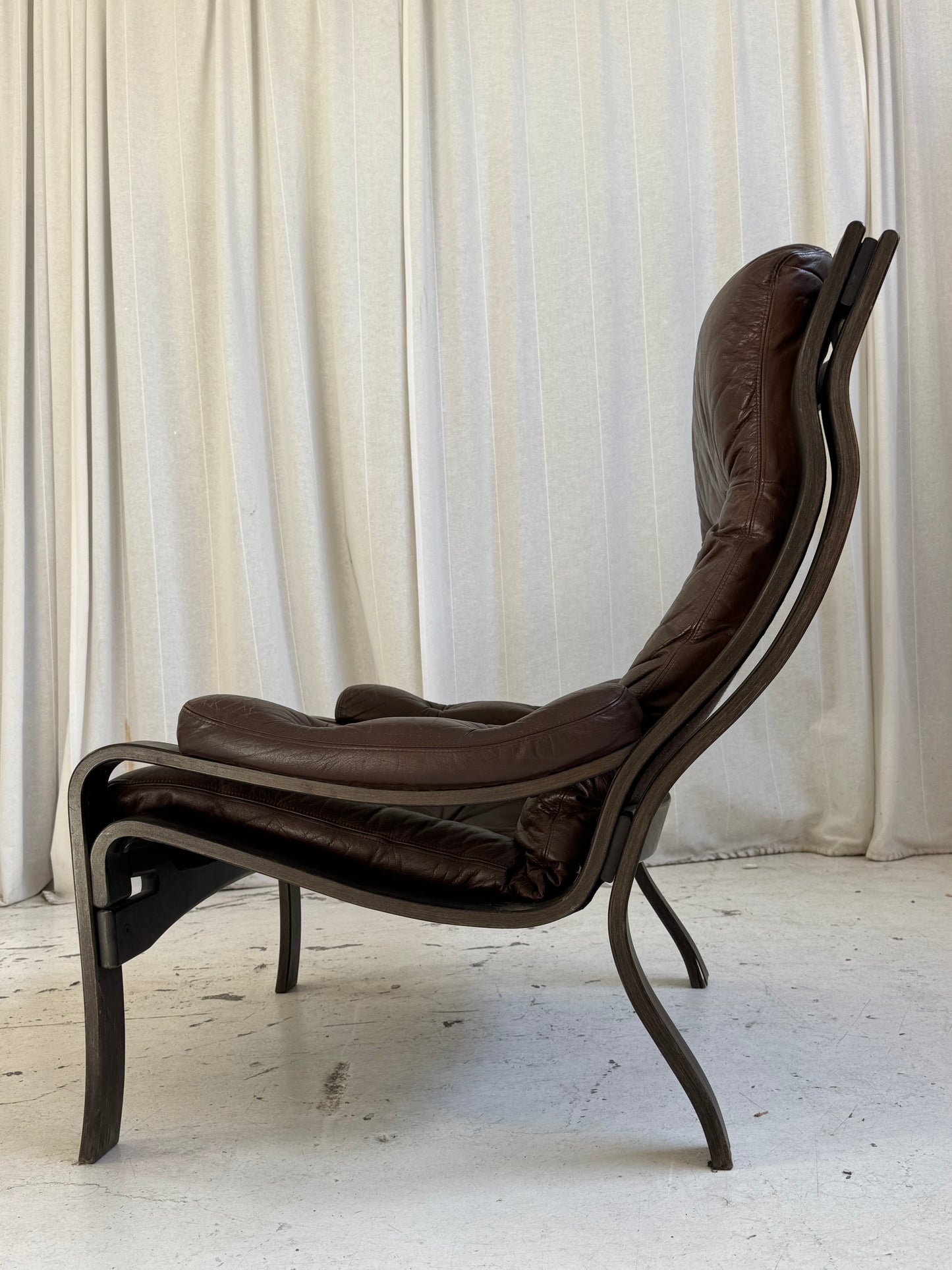 Vintage Ikea Vidja Leather Chair