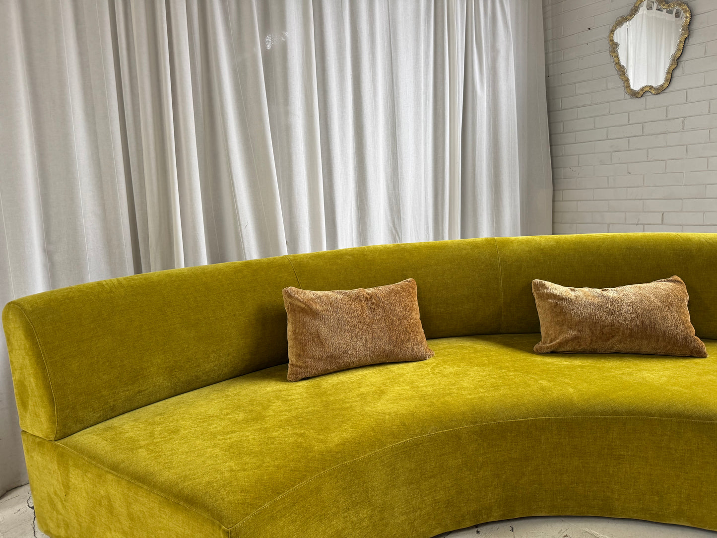 Bespoke Curved Sofa - Chatruese Velvet