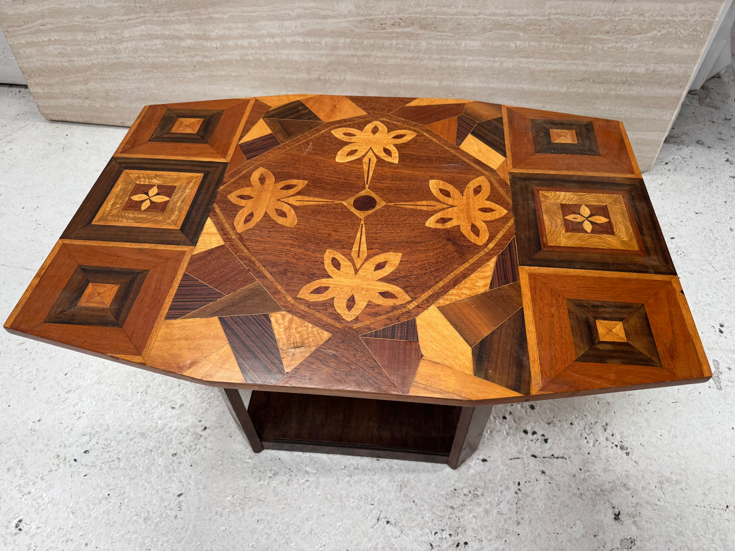 Parquetry / Marquetry Wooden Coffee Table