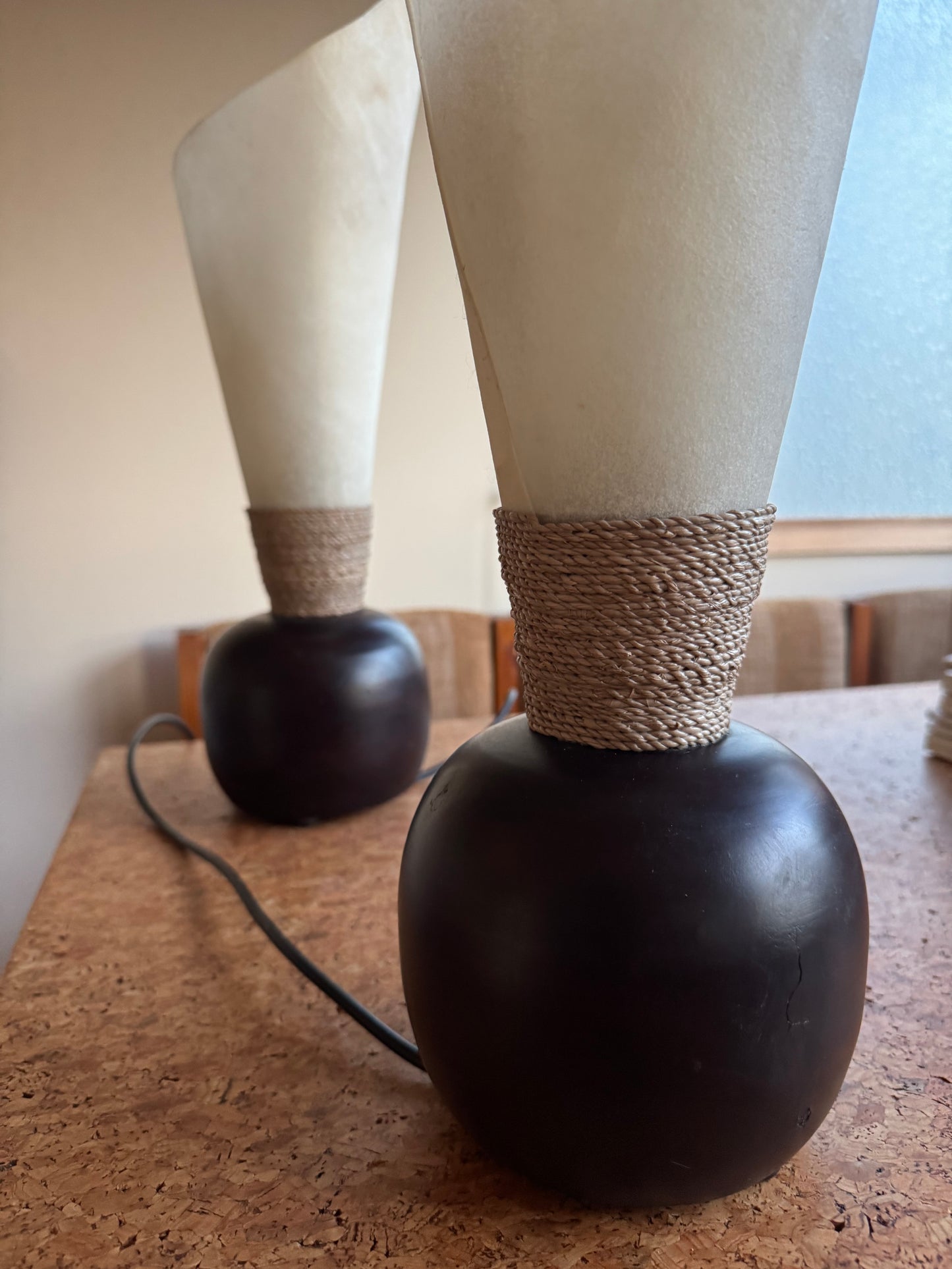 Waxed Swirl Vintage Lamp
