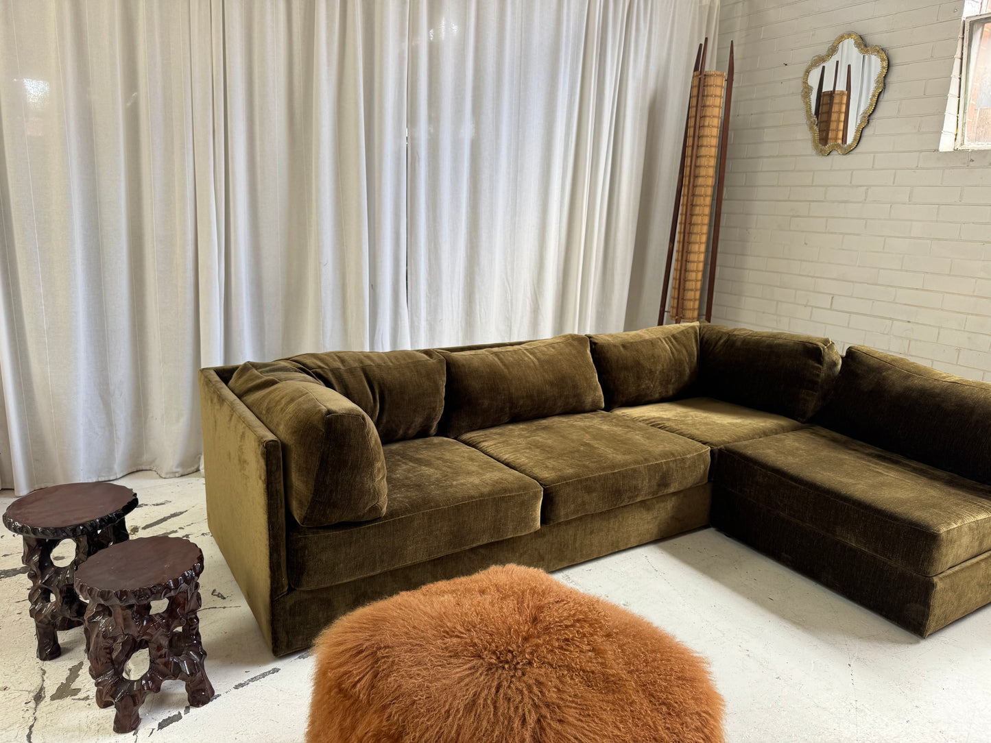 Restored Fler Modular Sofa Set - Bark Velvet
