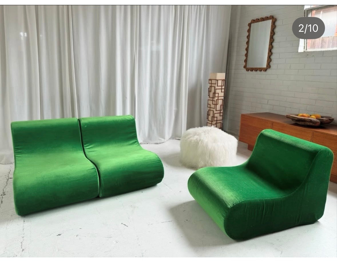 Vintage Foam Modular Armchairs