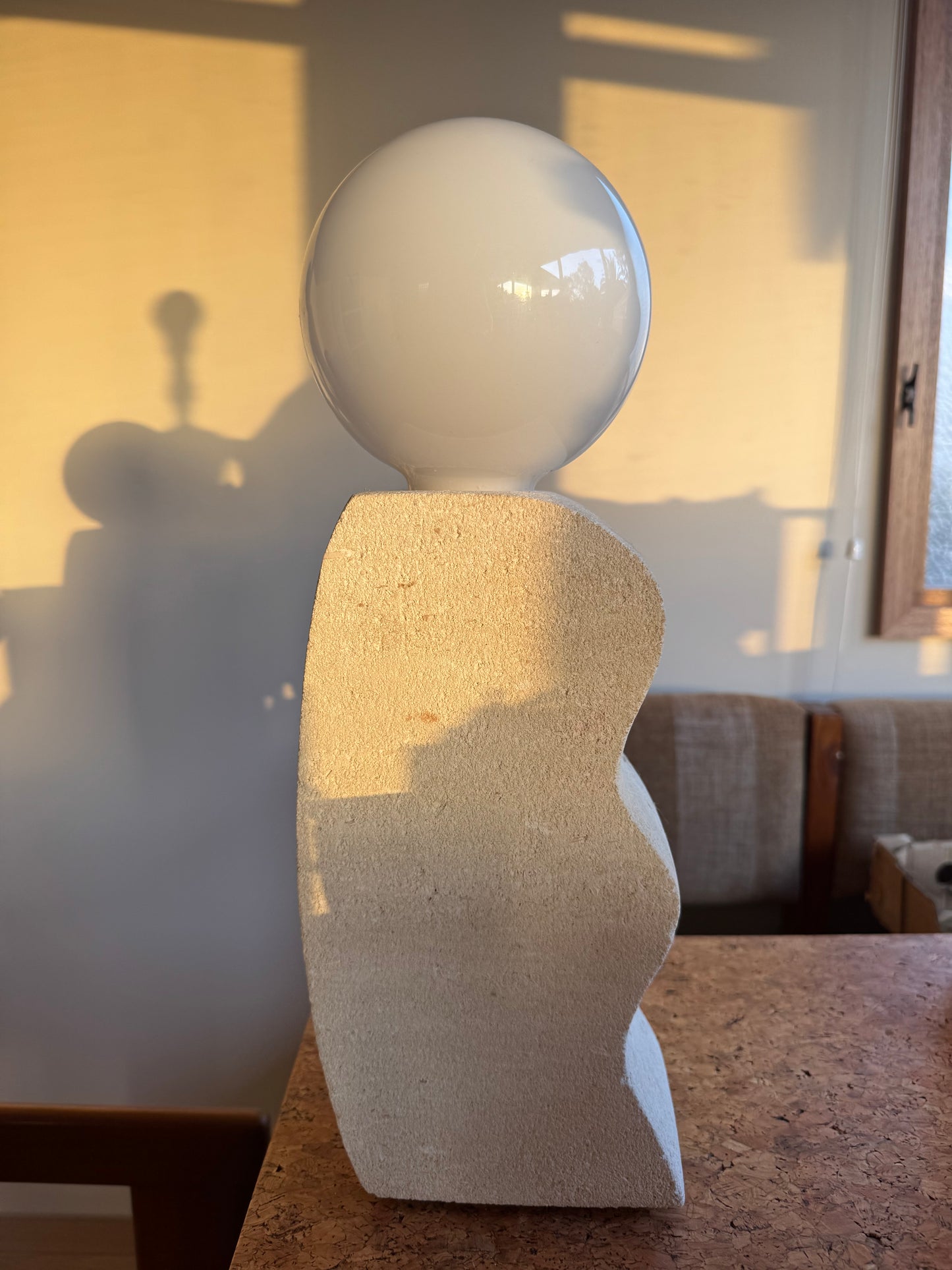 Hand Crafted Limestone Lamp