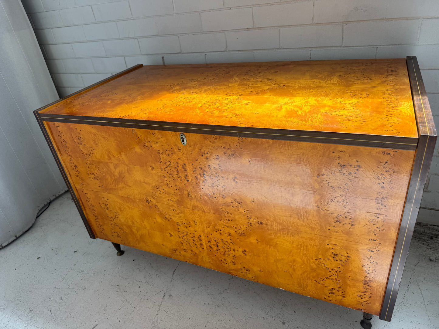 Vintage Burl Wood Chest