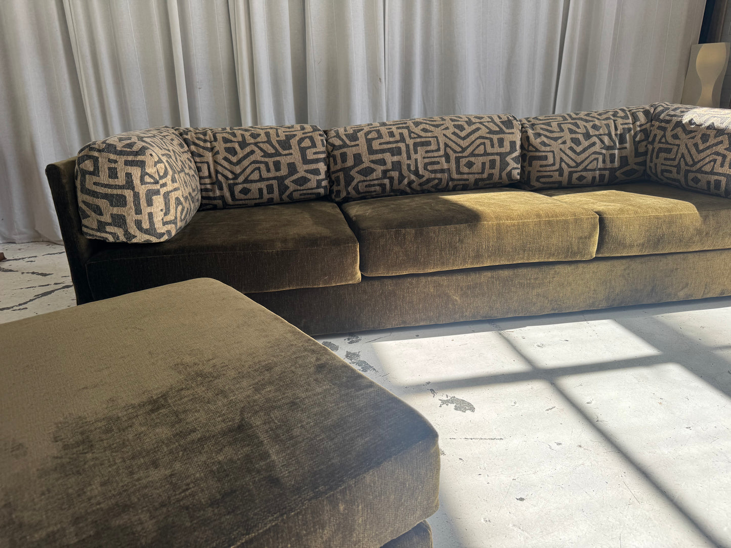 Restored Fler Modular Sofa Set - Bark Velvet