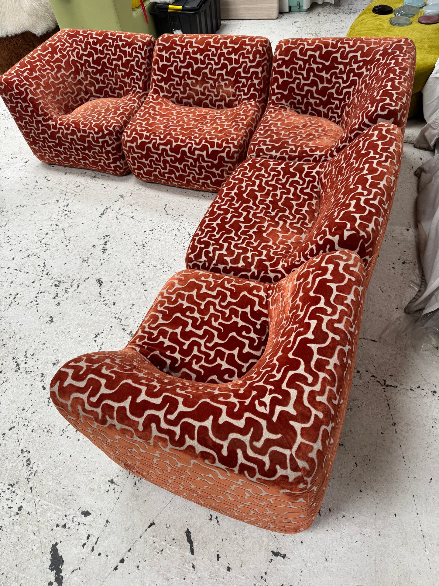 Large Featherston Numero Vintage Modular Sofa Set - Custom Reupholstered