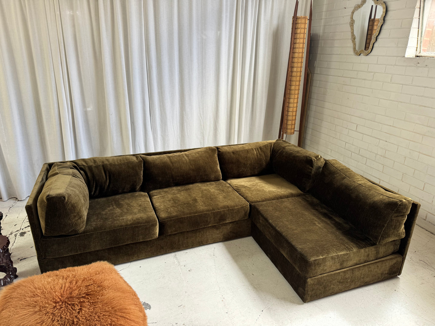 Restored Fler Modular Sofa Set - Bark Velvet