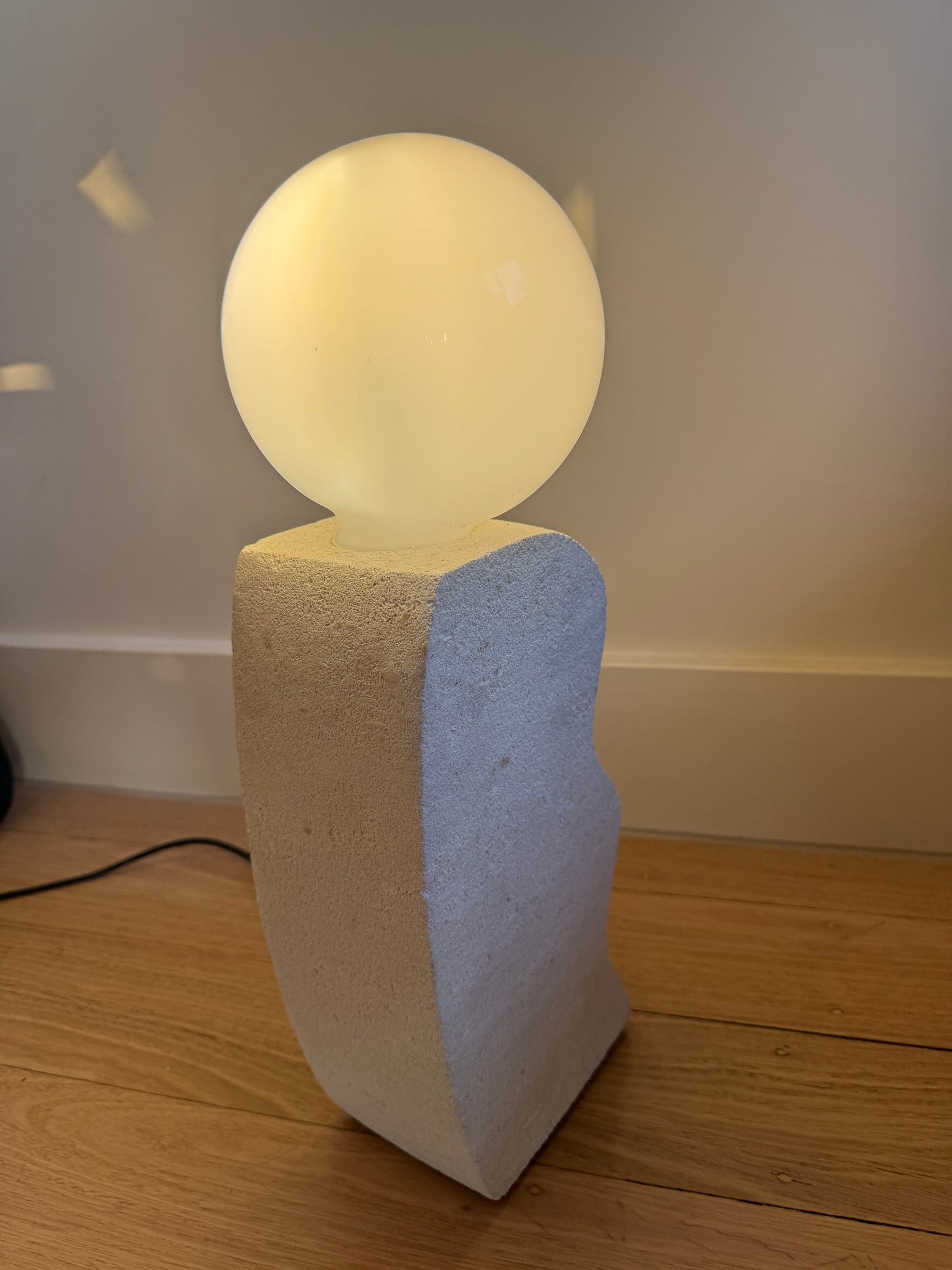 Hand Crafted Limestone Lamp