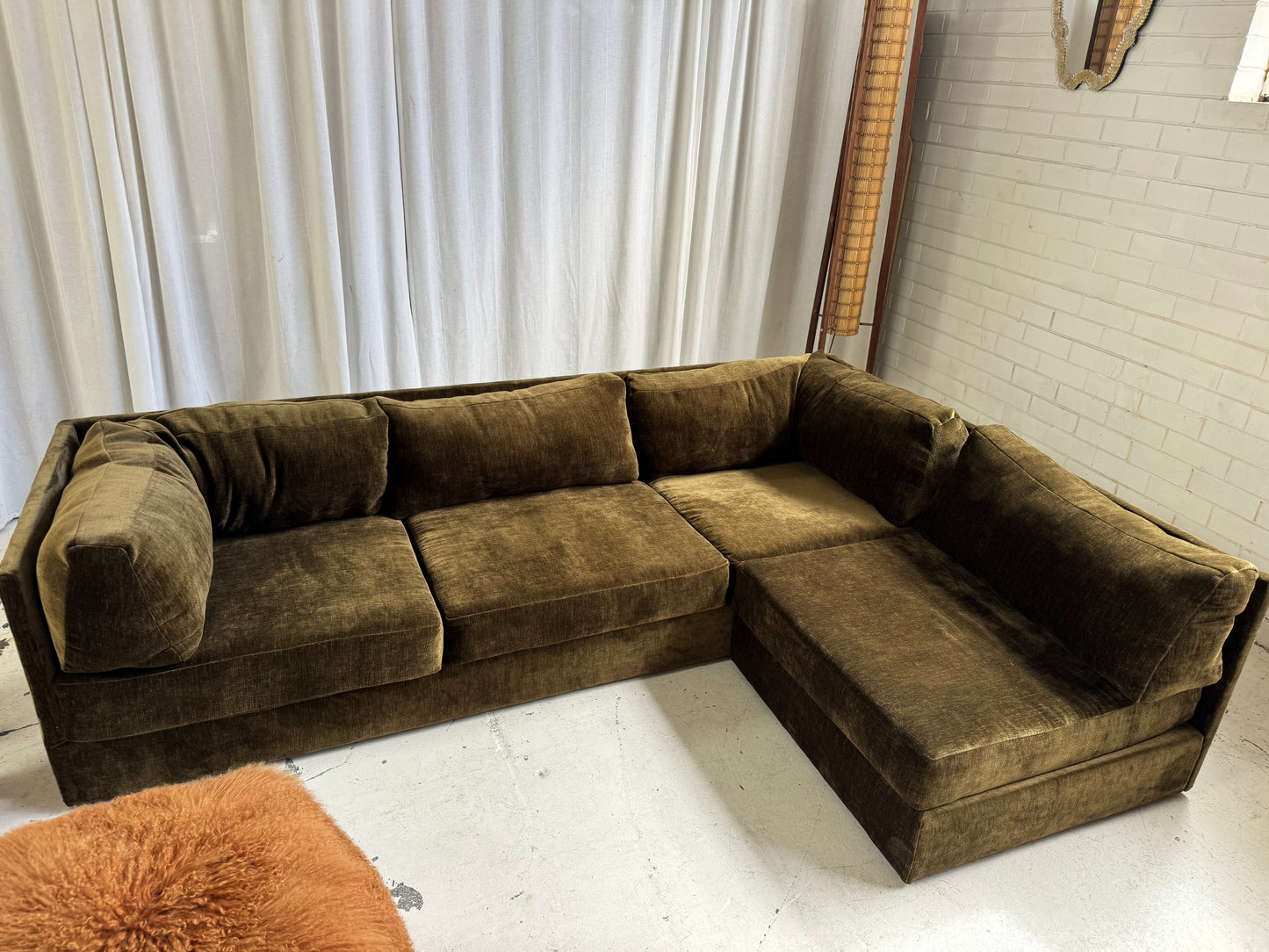 Restored Fler Modular Sofa Set - Bark Velvet
