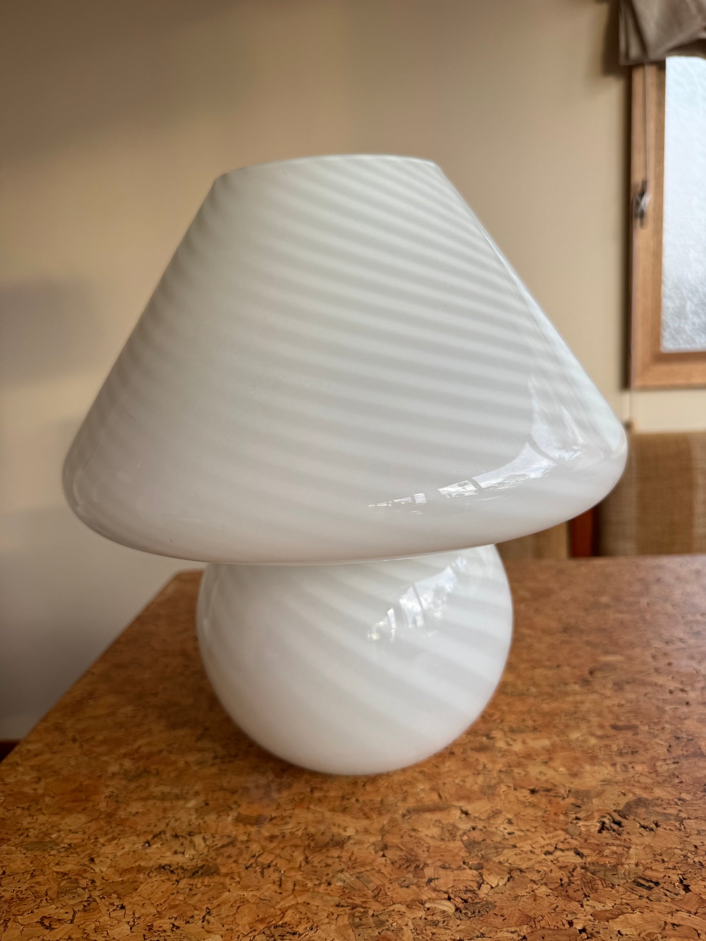 Large Vintage Murano Mushroom Lamp