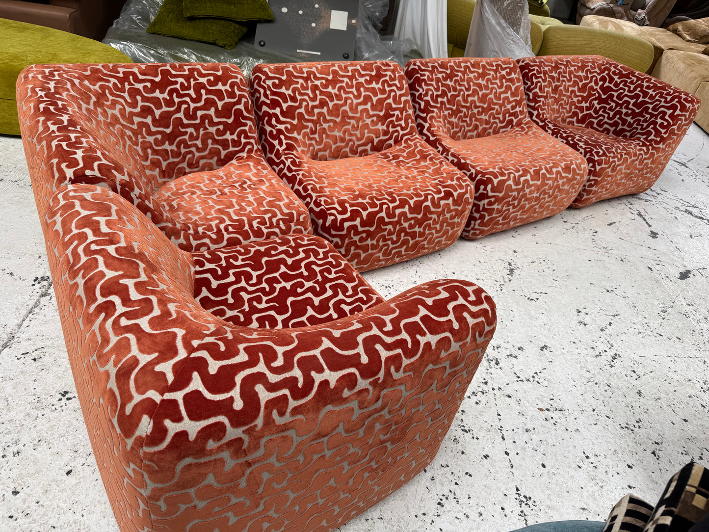 Large Featherston Numero Vintage Modular Sofa Set - Custom Reupholstered