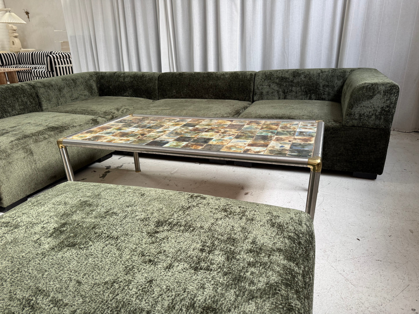 Bespoke Forest Green Modular Sofa