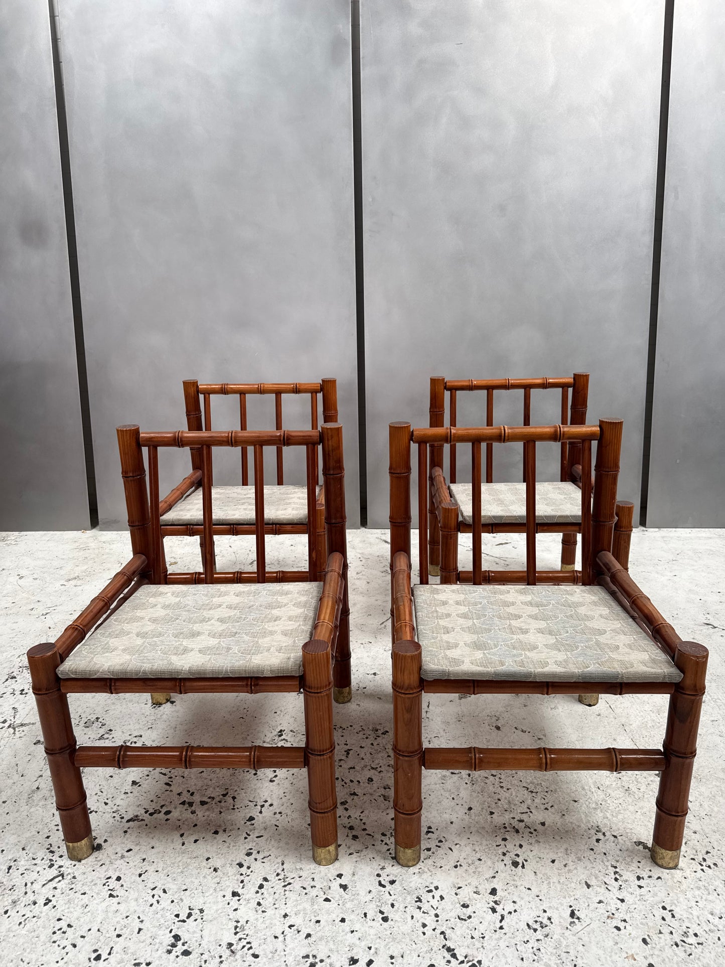 Vintage Bamboo Chairs - Set of 4