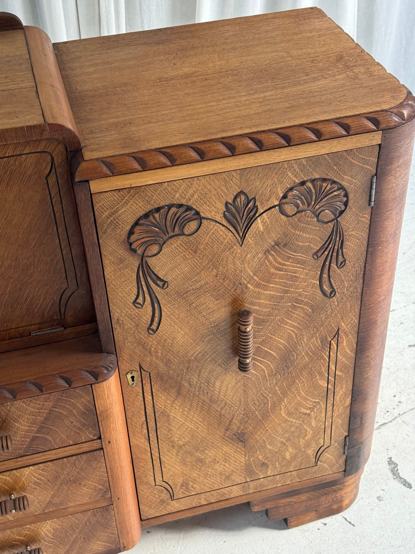 Restored Art Nouveau Antique Cabinet