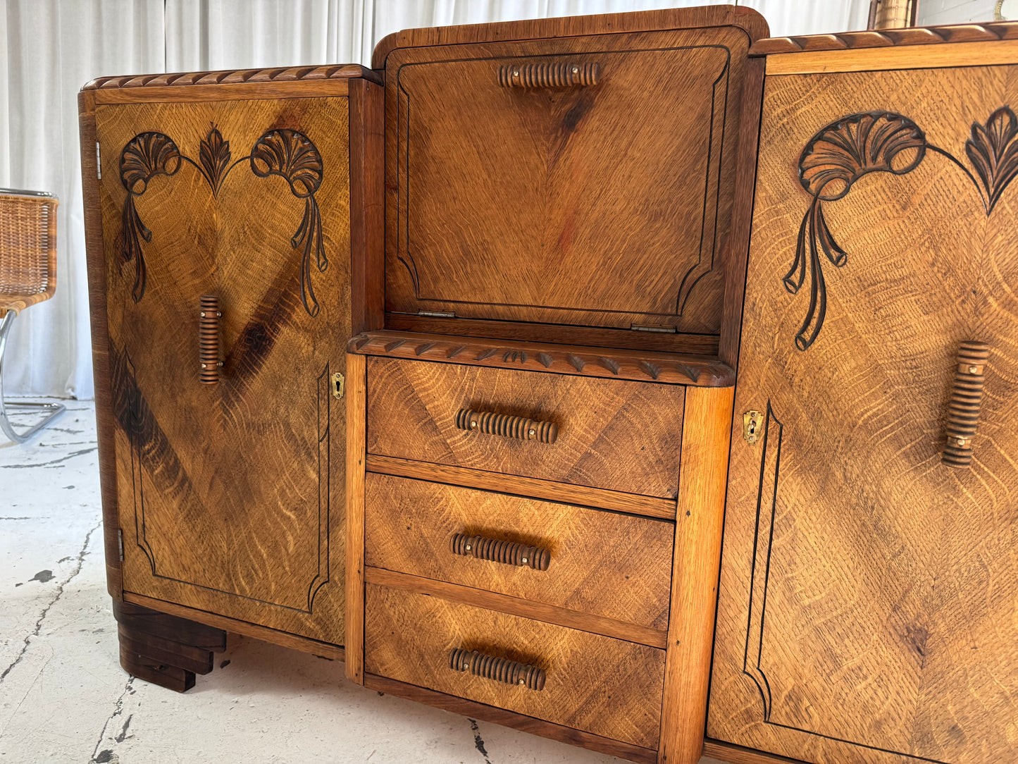 Restored Art Nouveau Antique Cabinet