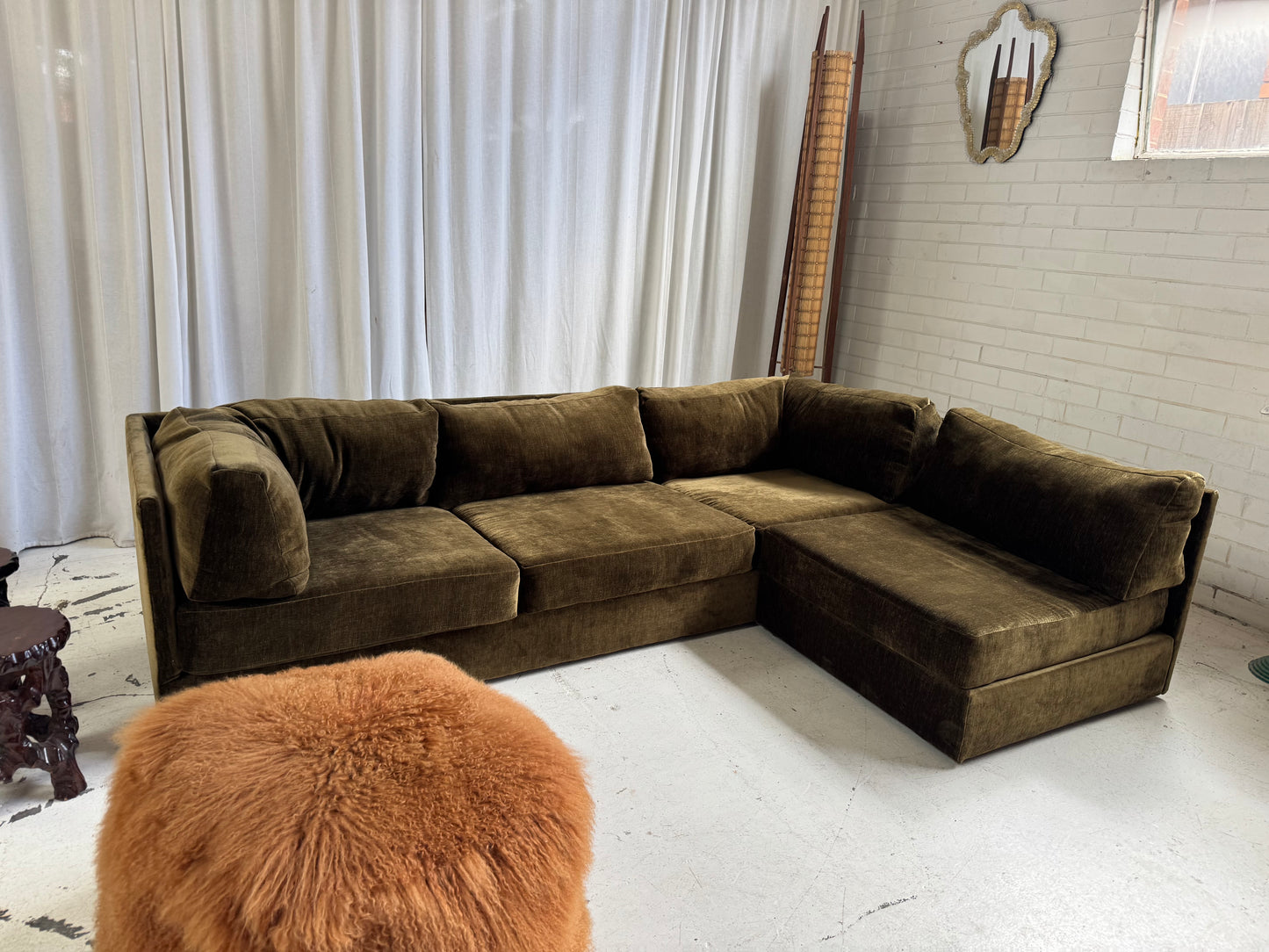 Restored Fler Modular Sofa Set - Bark Velvet