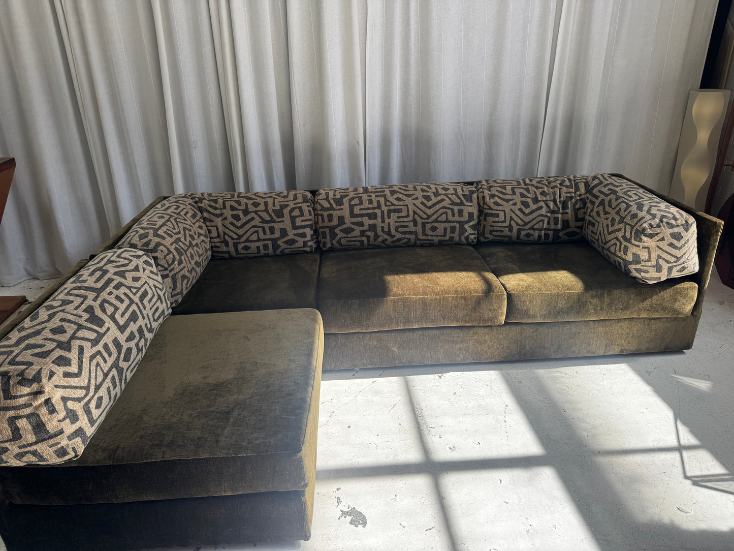Restored Fler Modular Sofa Set - Bark Velvet