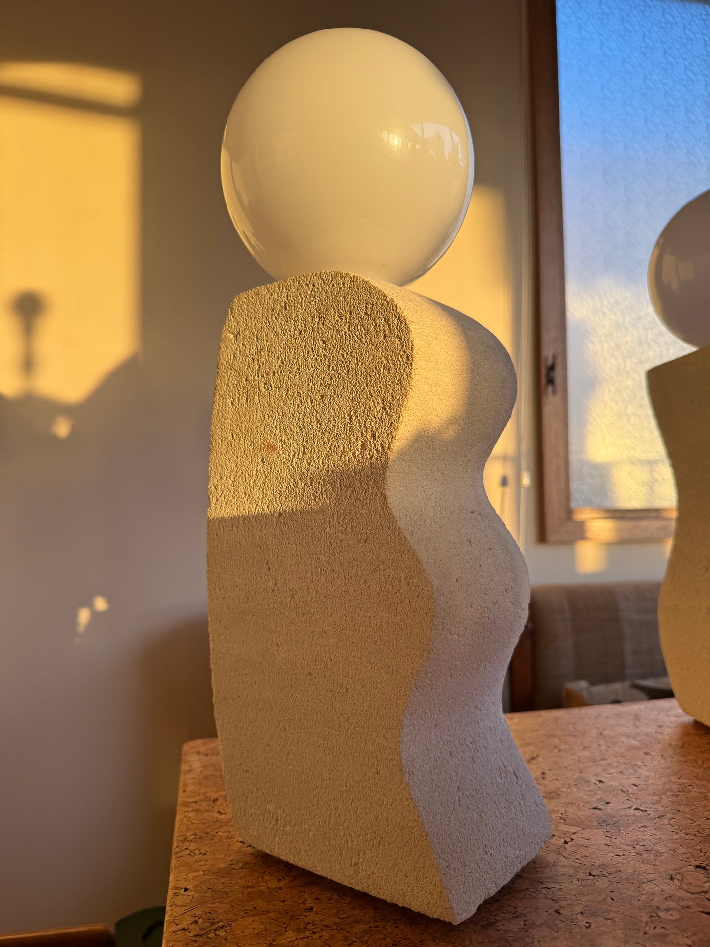 Hand Crafted Limestone Lamp