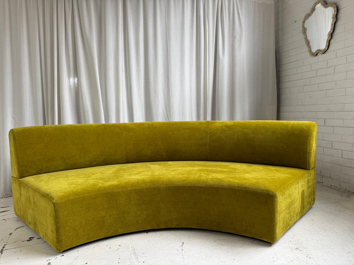 Bespoke Curved Sofa - Chatruese Velvet