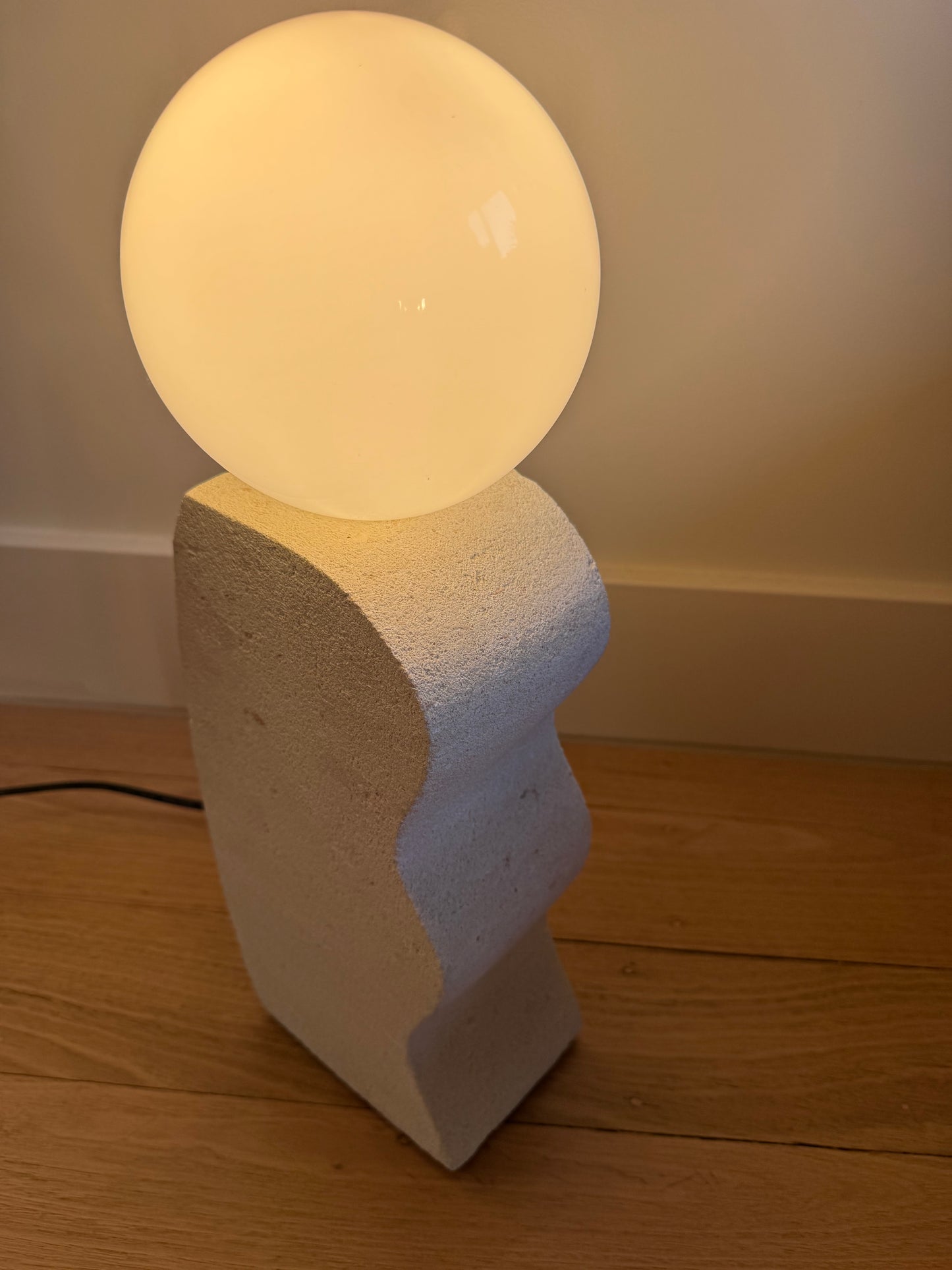 Hand Crafted Limestone Lamp