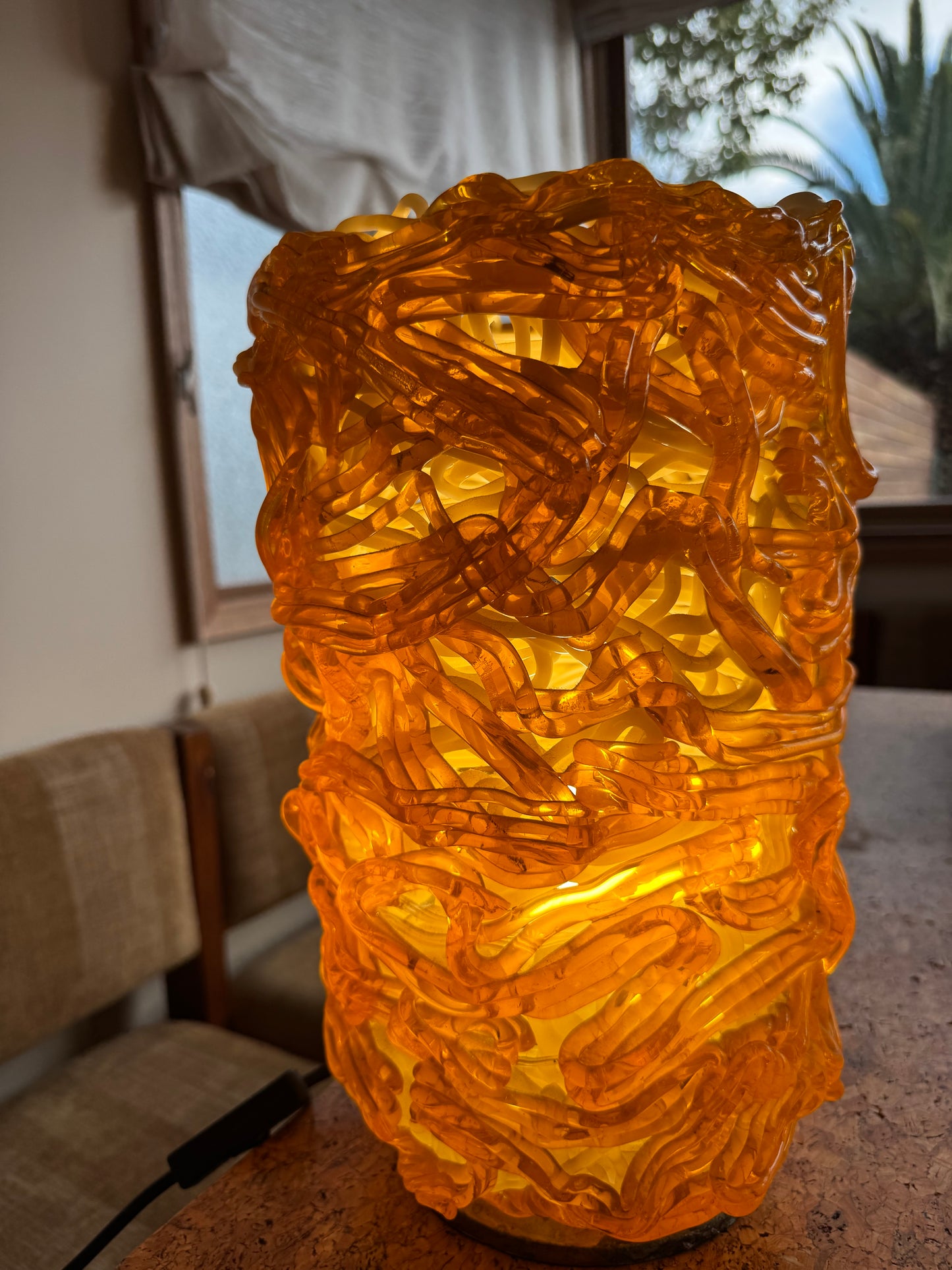 Vintage Lucite Spaghetti Lamp