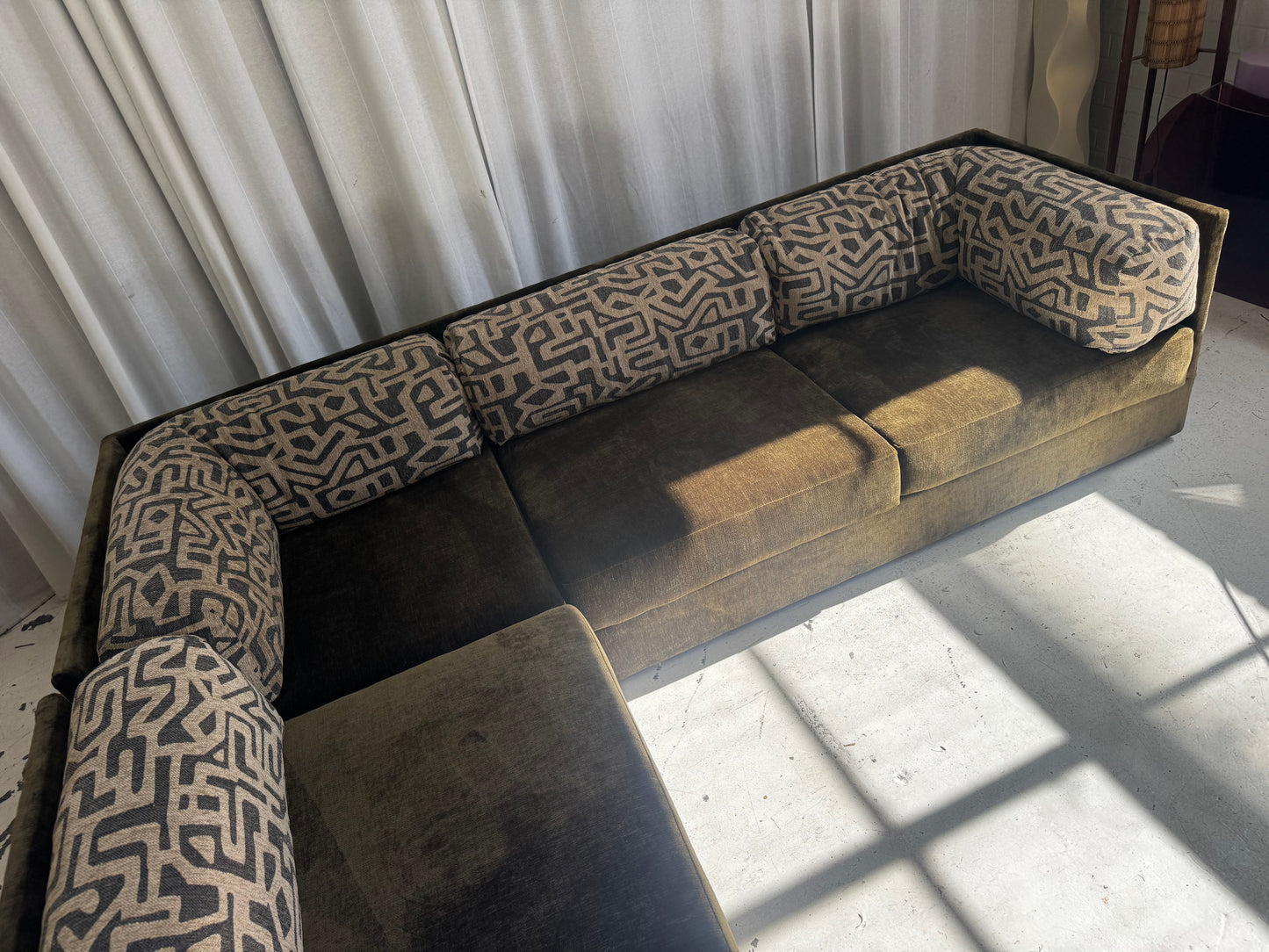 Restored Fler Modular Sofa Set - Bark Velvet