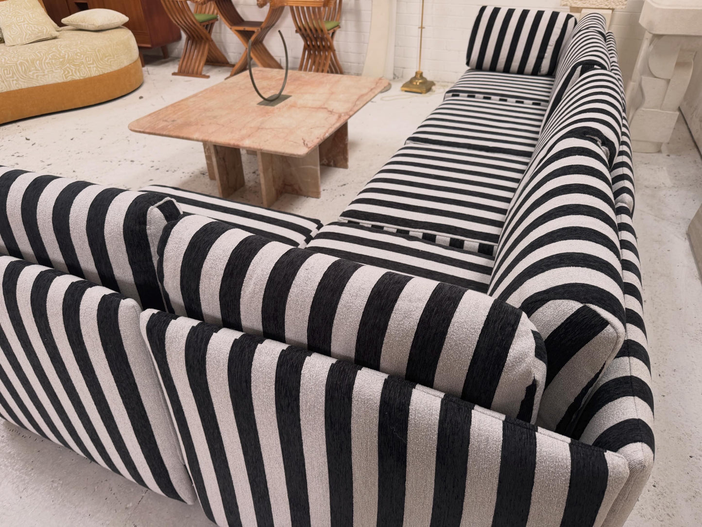 Vintage Jumbo Stripe Modular Sofa - Freshly Reupholstered