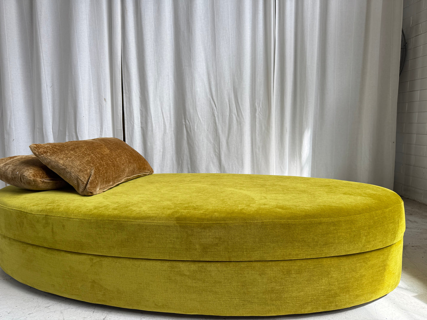 Bespoke Large Ottoman - Chatruese Velvet